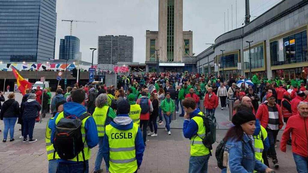 Tienduizenden Belgen demonstreren tegen hervormingsplannen regering