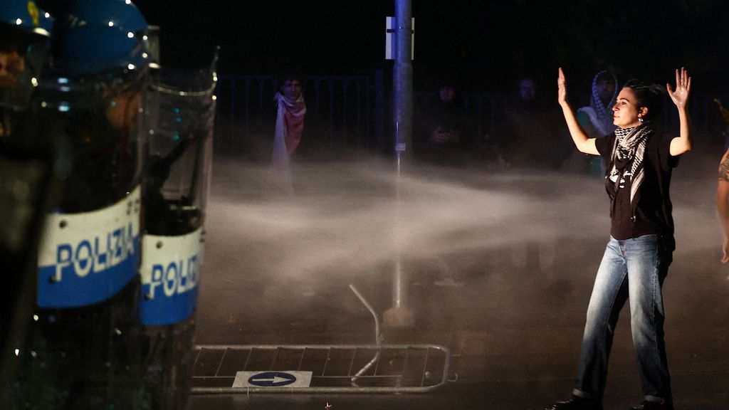 Rellen bij Pro-Palestijnse demonstratie rond Italië-Israël