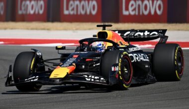 De startopstelling voor de F1 Grand Prix van de Verenigde Staten