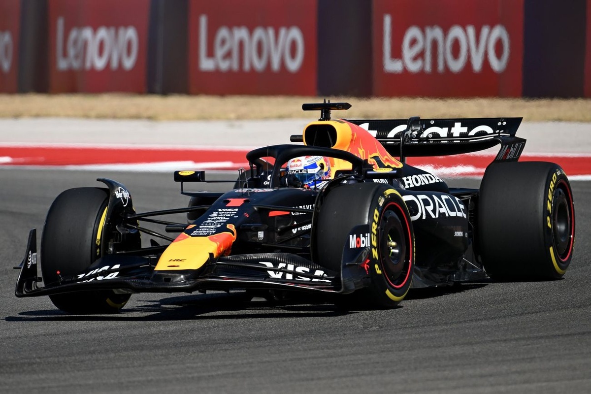 De startopstelling voor de F1 Grand Prix van de Verenigde Staten