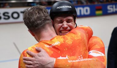 Lavreysen pakt ook wereldtitel keirin na machtige sprint, Hoogland mee op podium