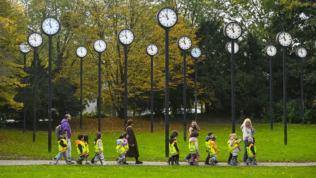 klok een uur teruggezet in Europa