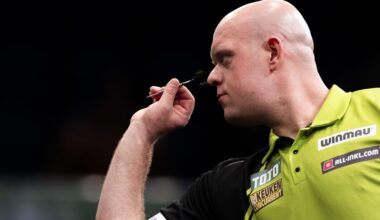 Van Gerwen treft Van Veen in halve finales EK darts, ook Noppert naar laatste vier