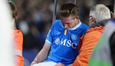Napoli-ster De Bruyne lang uitgeschakeld door opmerkelijke 'penaltyblessure'