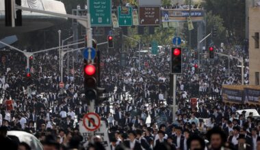 Massaal protest van ultraorthodoxe joden tegen dienstplicht in Jeruzalem