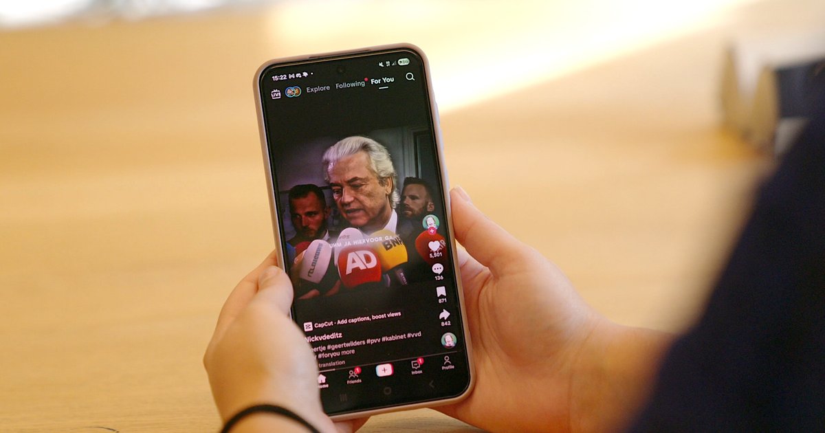 Een video over PVV-leider Geert Wilders op TikTok