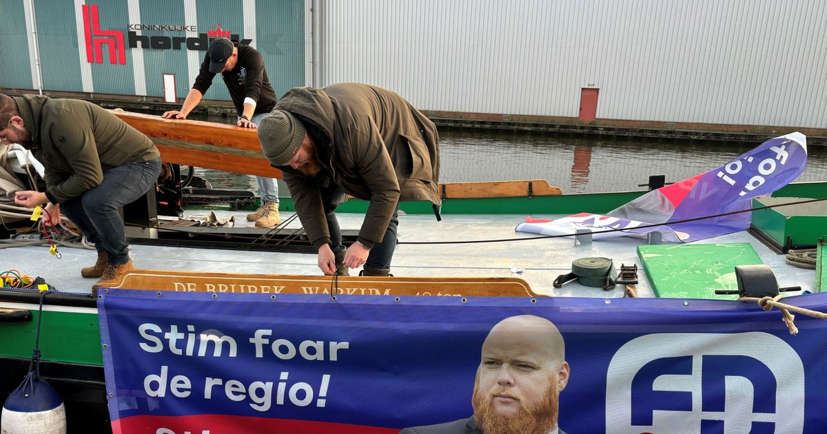 Soepboer komt met verkiezingsstunt: FNP vaart met een skûtsje Den Haag in