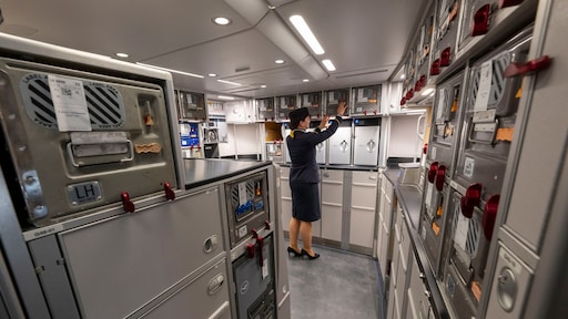 Vliegtuigpassagier steekt twee tieners met vork tijdens maaltijdservice