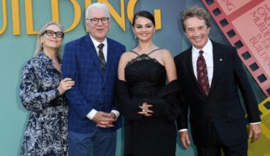 Van links naar rechts: Meryl Streep, Steve Martin, Selena Gomez en Martin Short.