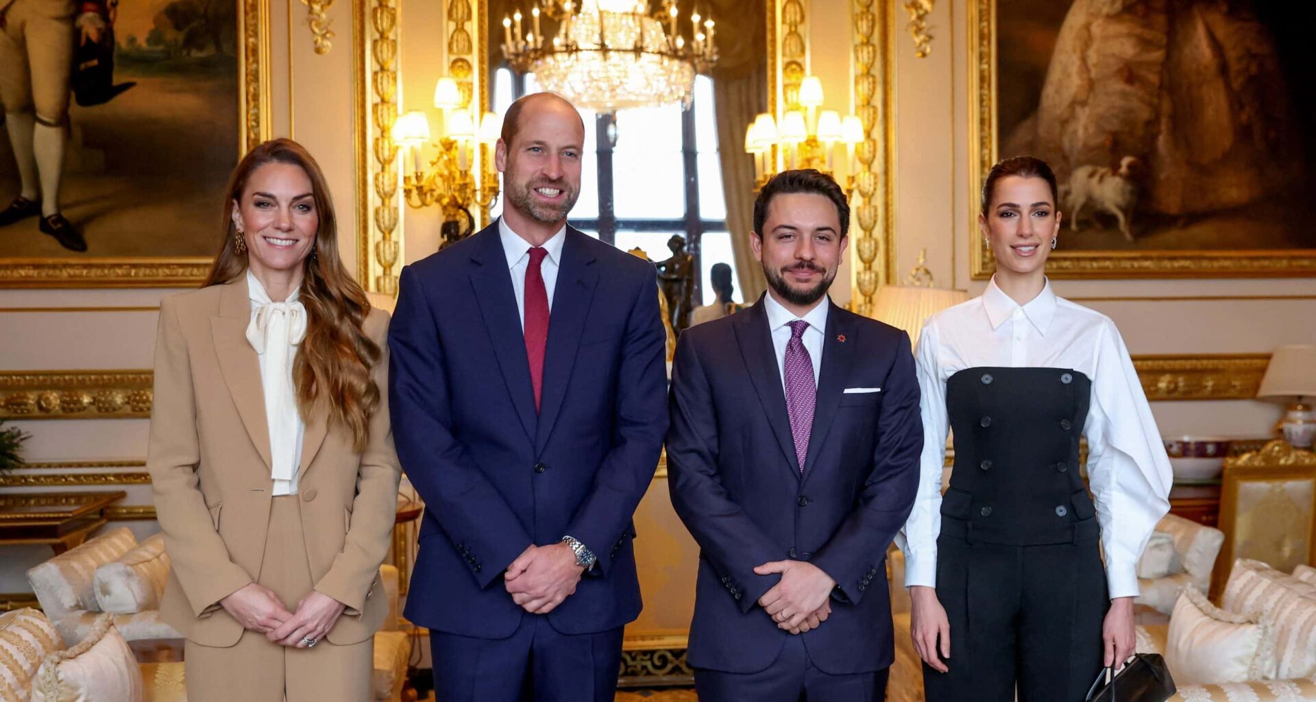 William en Catherine verwelkomen Hoessein en Rajwa