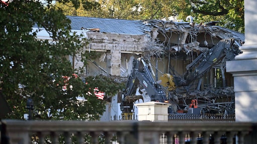 Witte Huis begint met sloop aan oostvleugel voor de bouw van Trumps balzaal
