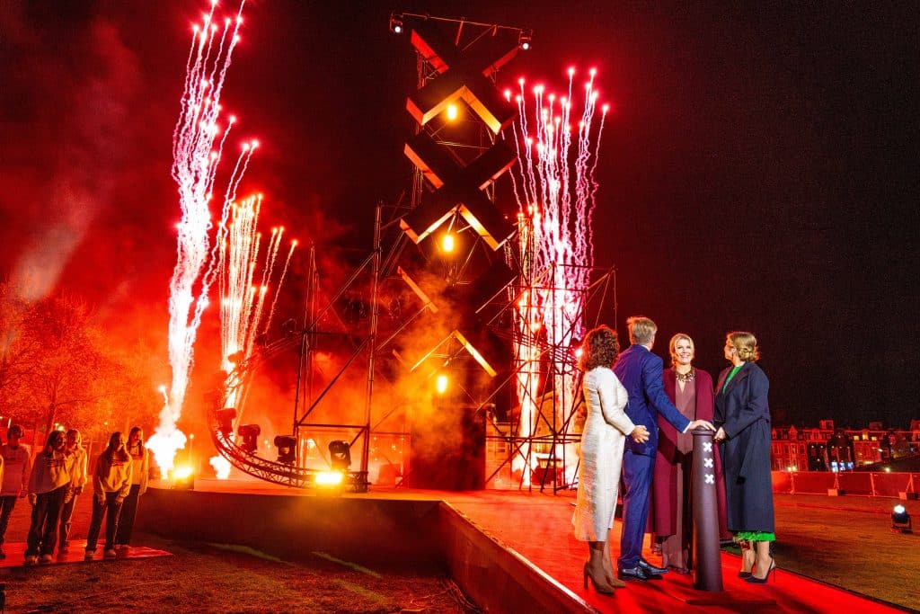 Viering 750 Jaar Amsterdam koningspaar amalia