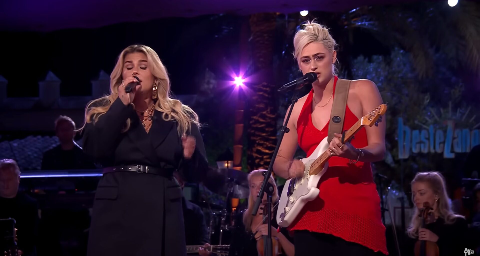 Beste zangers onder de indruk van duet Bente en Roxeanne Hazes