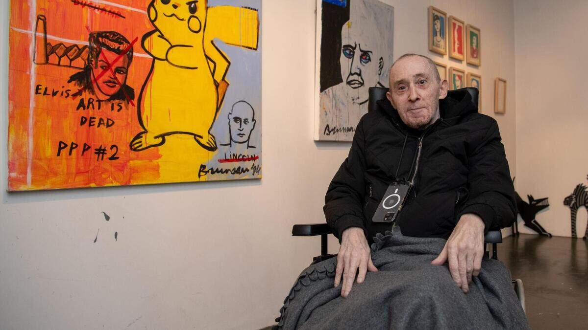 Antwerpse schilder en cultfiguur Bruno ‘Bruneau’ Schnieders (68) overleden: ook toen hij blind werd, bleef hij werken