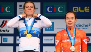 Van der Breggen pakt brons, Vollering goud