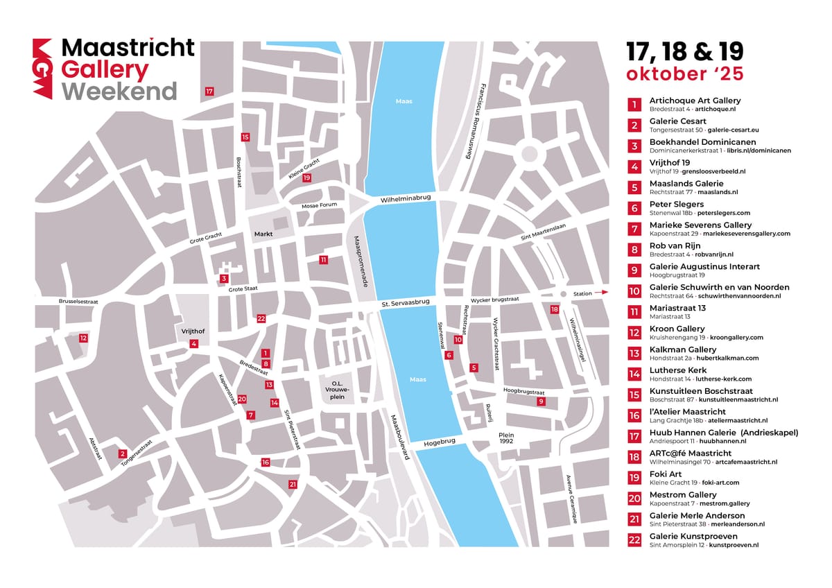 Maastricht Gallery Weekend 2025 groeit naar 22 deelnemers