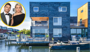 Steven Jansen en Dionne Stax zetten hun prachtige watervilla in Almere te koop. Zie foto’s