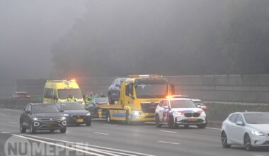 Kop-staartbotsing op A28 bij Staphorst veroorzaakt lange file