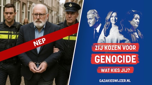 AI-afbeeldingen van Frans Timmermans vergelijken met een genocideposter: kan dat?