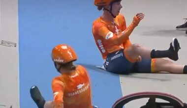 Drama in WK-koppelkoers: Wiebes en Van Belle hard onderuit in winnende positie