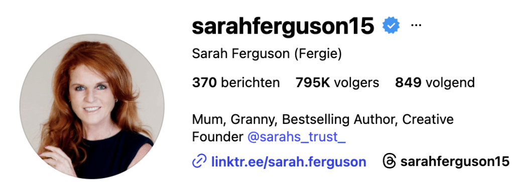 Sarah Ferguson Instagram