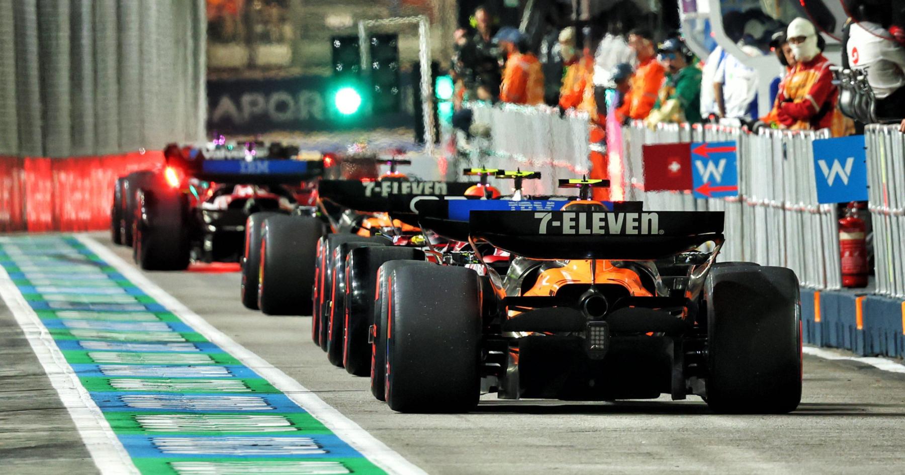 Aangepaste startopstelling Formule 1 GP Singapore 2025