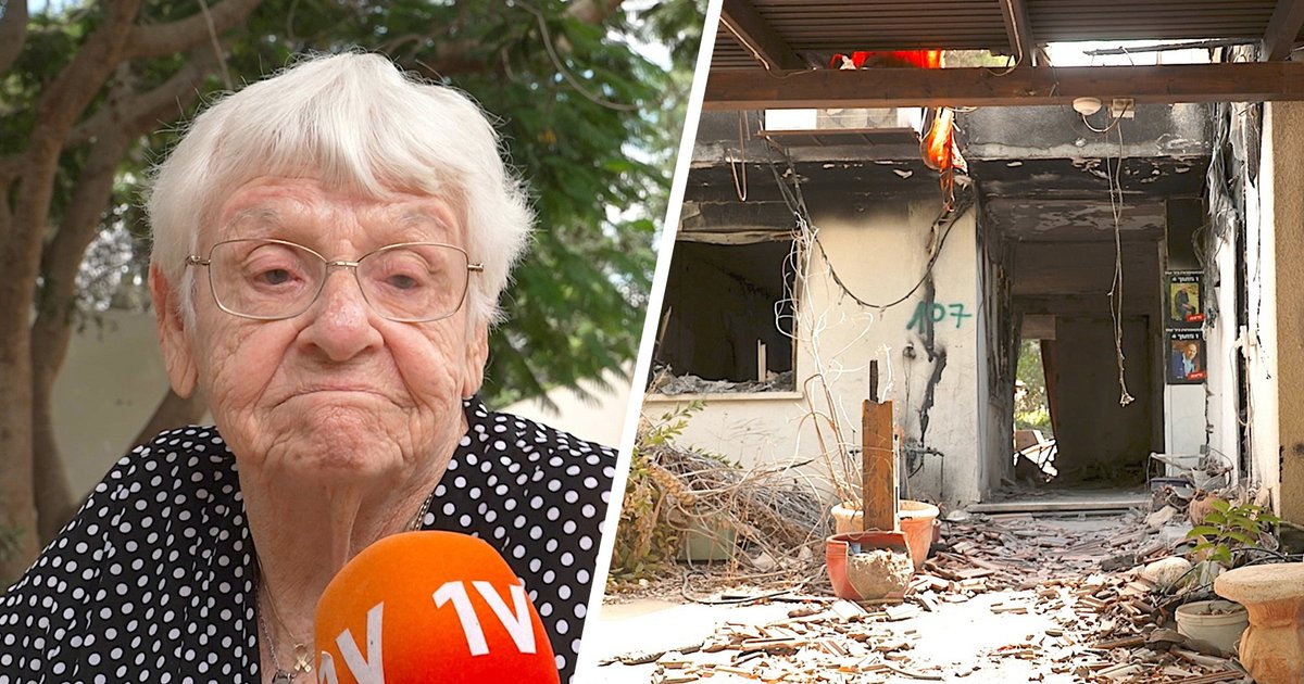 De 86-jarige Ditza Heiman werd gegijzeld vanuit de kibboets Nir Oz, waar de verwoesting groot is