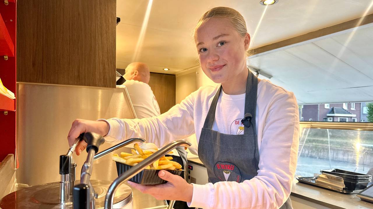 Jasmijn aan het werk in de Vetkei (foto: Jan Peels)