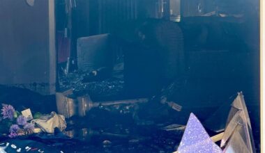 De schade in het huis in Wouw is groot (foto: Raymond Merkx).