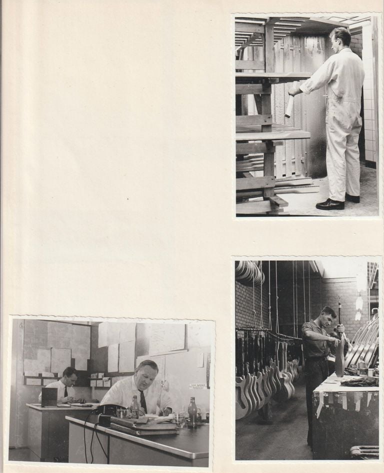 Het maken van de gitaren was vooral veel handwerk (foto: privécollectie familie Egmond).