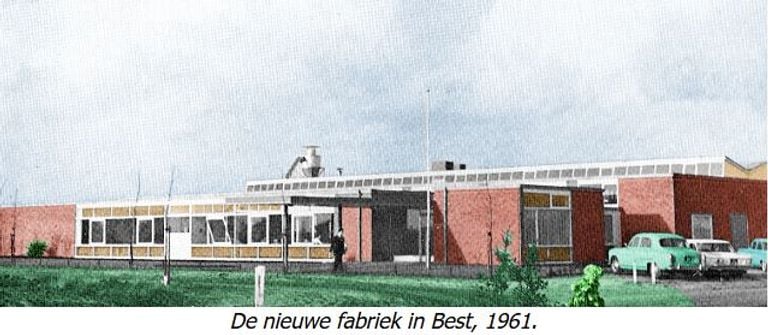 De Egmond fabriek in Best in 1961 (foto: privécollectie familie Egmond).