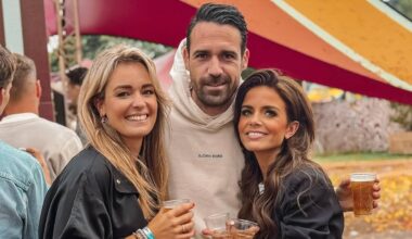 Michelle Bollen (rechts) samen met ex-partners Koen en Jacqueline (Foto: Instagram Michelle Bollen).