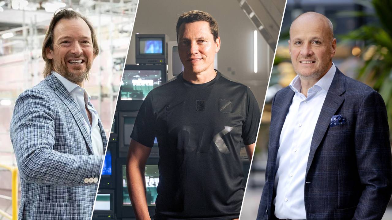 Van links naar rechts: Laurens Last, Tiësto en Frits van Eerd.