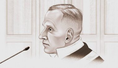 Coen K. stond woensdag voor het eerst voor de rechter (tekening: Adrien Stanziani).