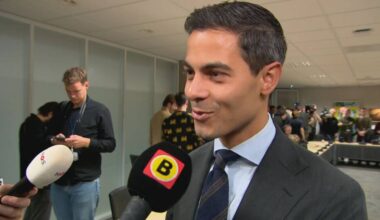 Een blije Rob Jetten de ochtend na de verkiezingen.