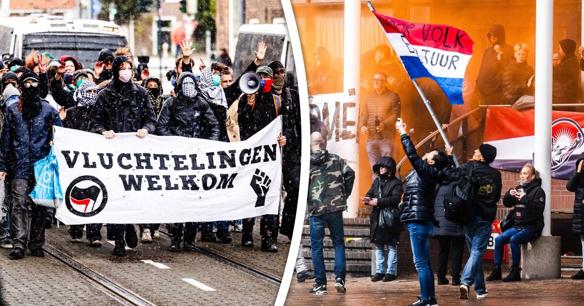 Dit is hoe de demonstraties voor én tegen het AZC in Schiedam verliepen