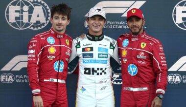 De startopstelling voor de Formule 1 Grand Prix van Mexico