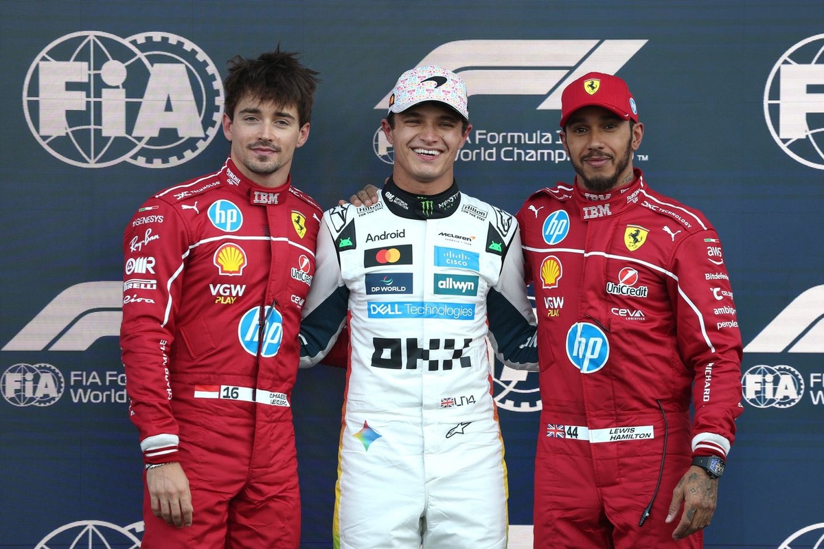 De startopstelling voor de Formule 1 Grand Prix van Mexico