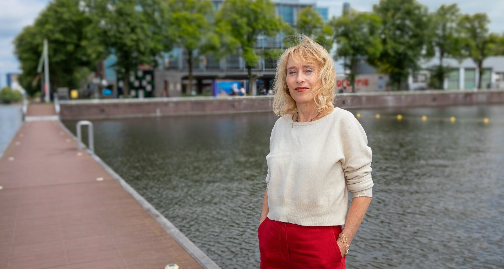 Marieke Smithuis bij boekhandel Laan