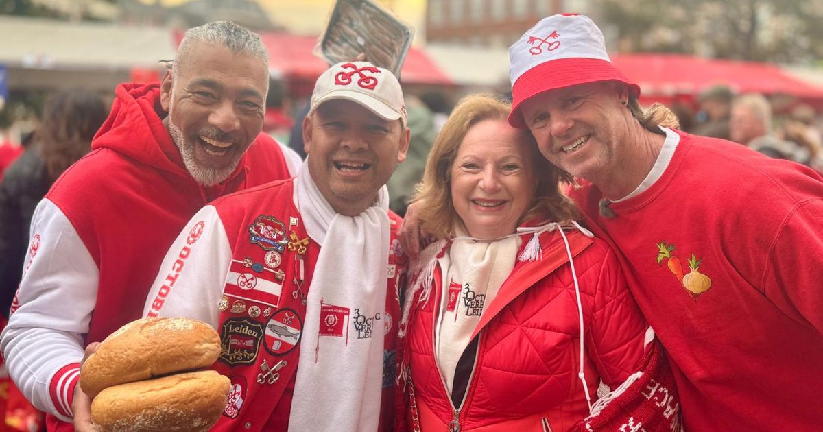 Zo'n 100.000 mensen in binnenstad vieren Leidens Ontzet met haring en La La La Leiden: '3 oktoberrr' - Omroep West