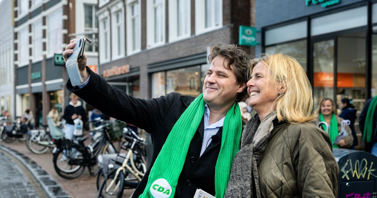 Henri Bontenbal op campagne in Leeuwarden