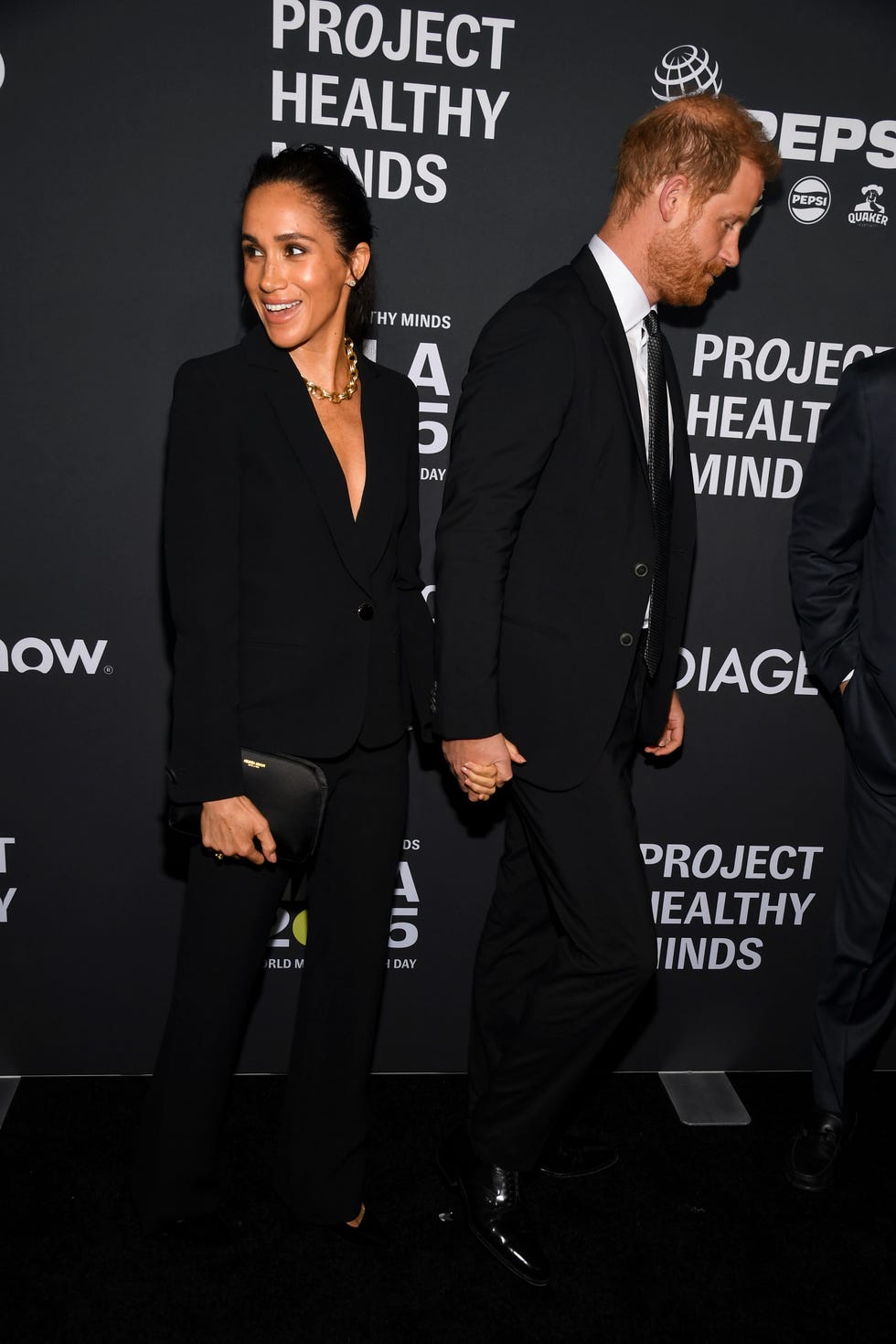 meghan, duchess of sussex, prince harry, duke of sussex at project healthy minds world mental health day festival held at spring studios on october 9, 2025 in new york, new york. (photo by kristina bumphrey/variety via getty images)