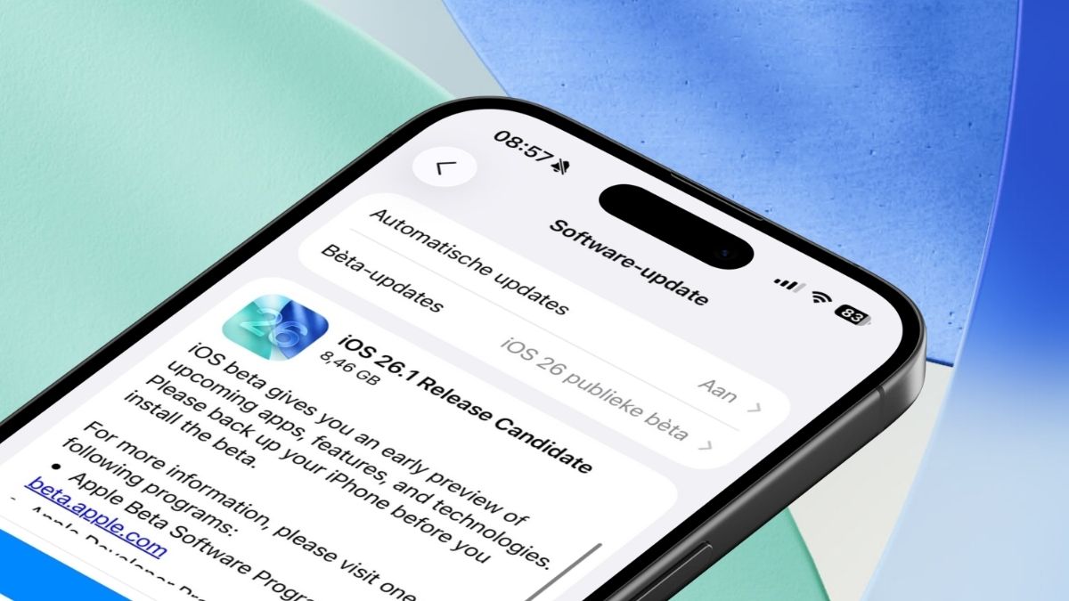 iOS 26.1 Release Candidate updatescherm