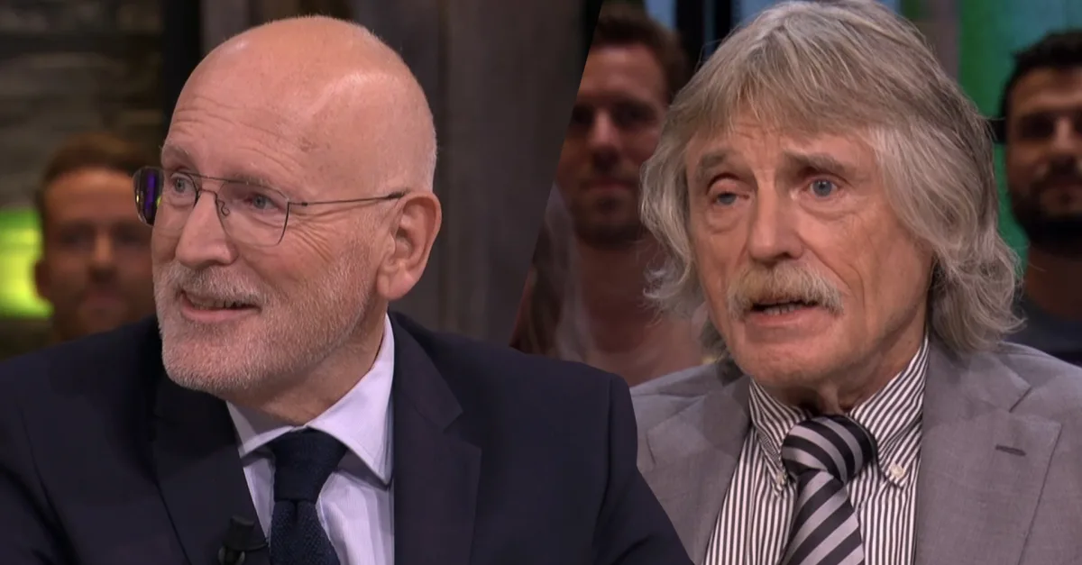 Johan Derksen blikt terug op Vandaag Inside-uitzending met Frans Timmermans