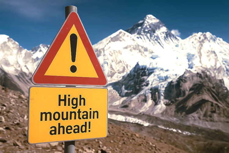 Waarschuwingsborden bij Mount Everest moeten voorkomen dat wandelaars opnieuw in de problemen komen