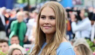 Amalia feestend gespot in 'dirndl' bij het Oktoberfest in München