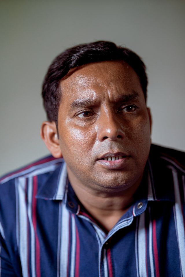 Een portret van Amjad Alam in Bihar, die naast bouwvakker sociaal activist is.