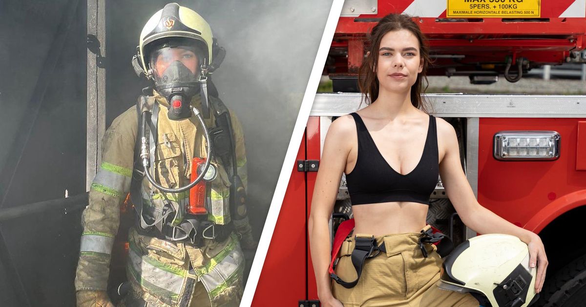 Isabel (22) is brandweervrouw en hangt straks ook op het toilet