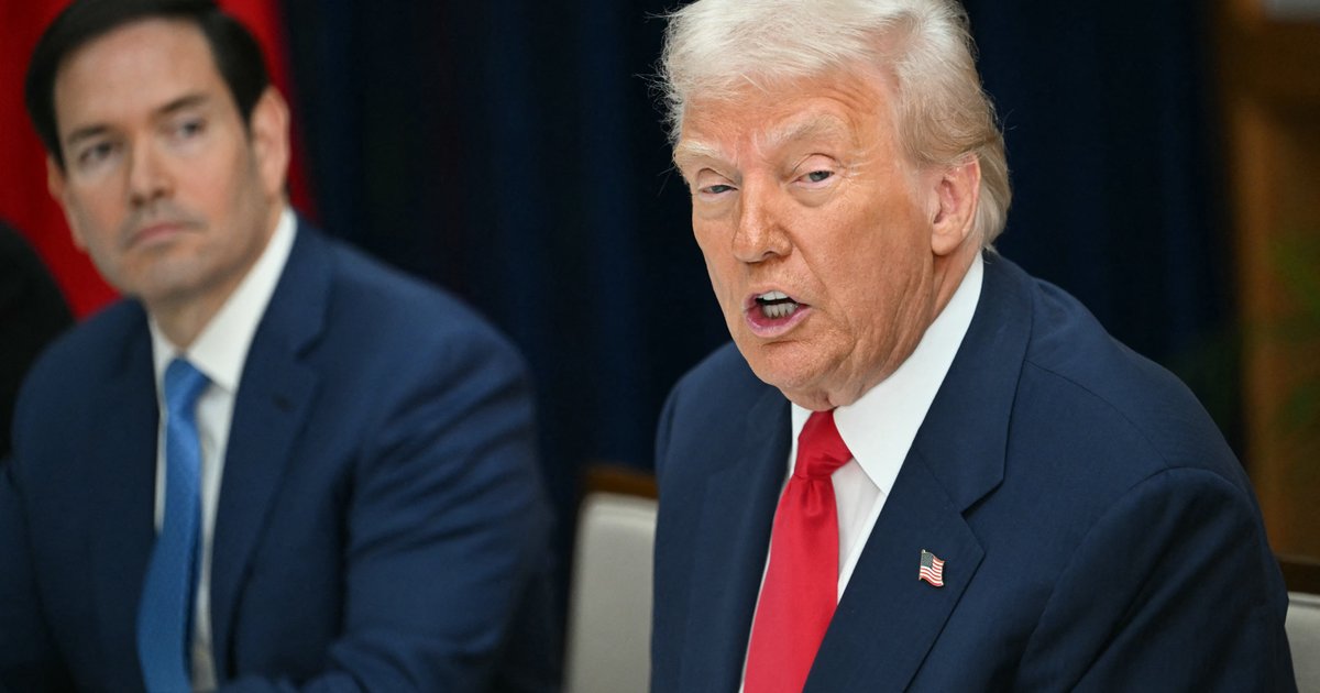 Minister van Buitenlandse Zaken Marco Rubio en president Donald Trump van de Verenigde Staten