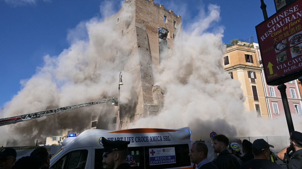 Gewonden door instorten middeleeuwse toren in Rome